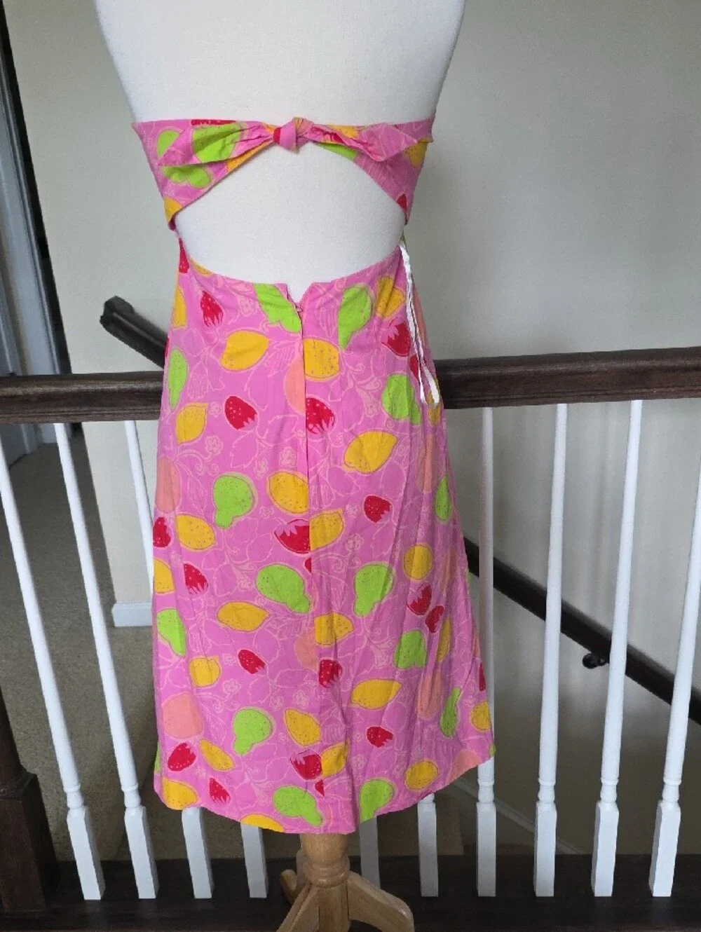Lilly Pulitzer Pink Strapless Fruit-Print Sundress - Picture 2 of 6